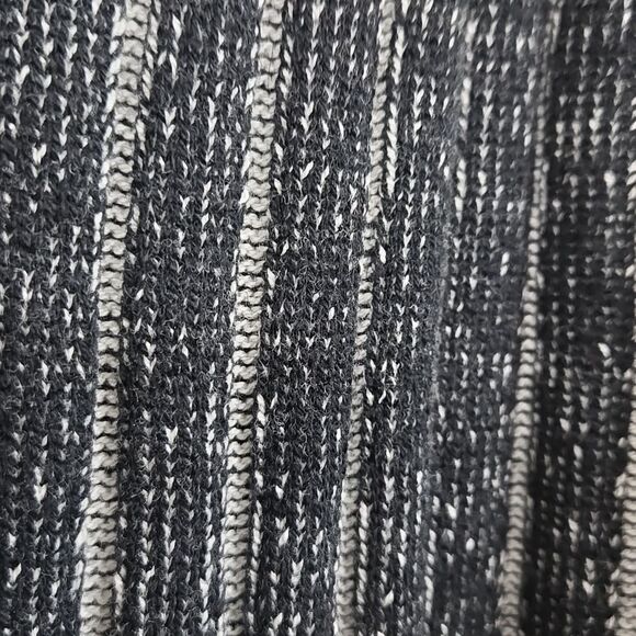 INC Men's Sweater NWT Cable Knit Black & White Ribbed Stripe Pullover Mock Neck - Picture 6 of 11